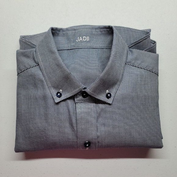 J Hilburn Men's JDesich Button Down Long Sleeve Shirt Navy Check (JADII) Custom - Picture 1 of 16